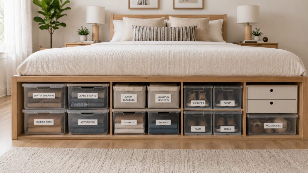 Tips for organizing under bed storage efficiently