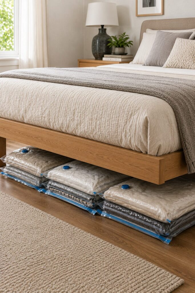 Vacuum sealed storage bags for under bed